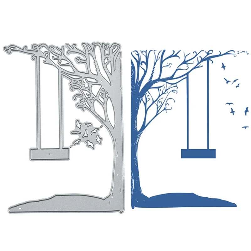 

YaMinSanNiO Autumn Dies Tree Swing Wild Metal Cutting Dies Scrapbooking Card Making Embossing Stencil DieCut New 2019 Craft Dies