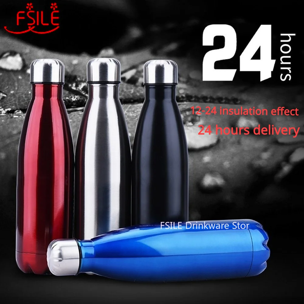 Tea Water-Bottle Vacuum-Thermos Double-Wall Beer Coffee Stainless-Steel Creative Sport