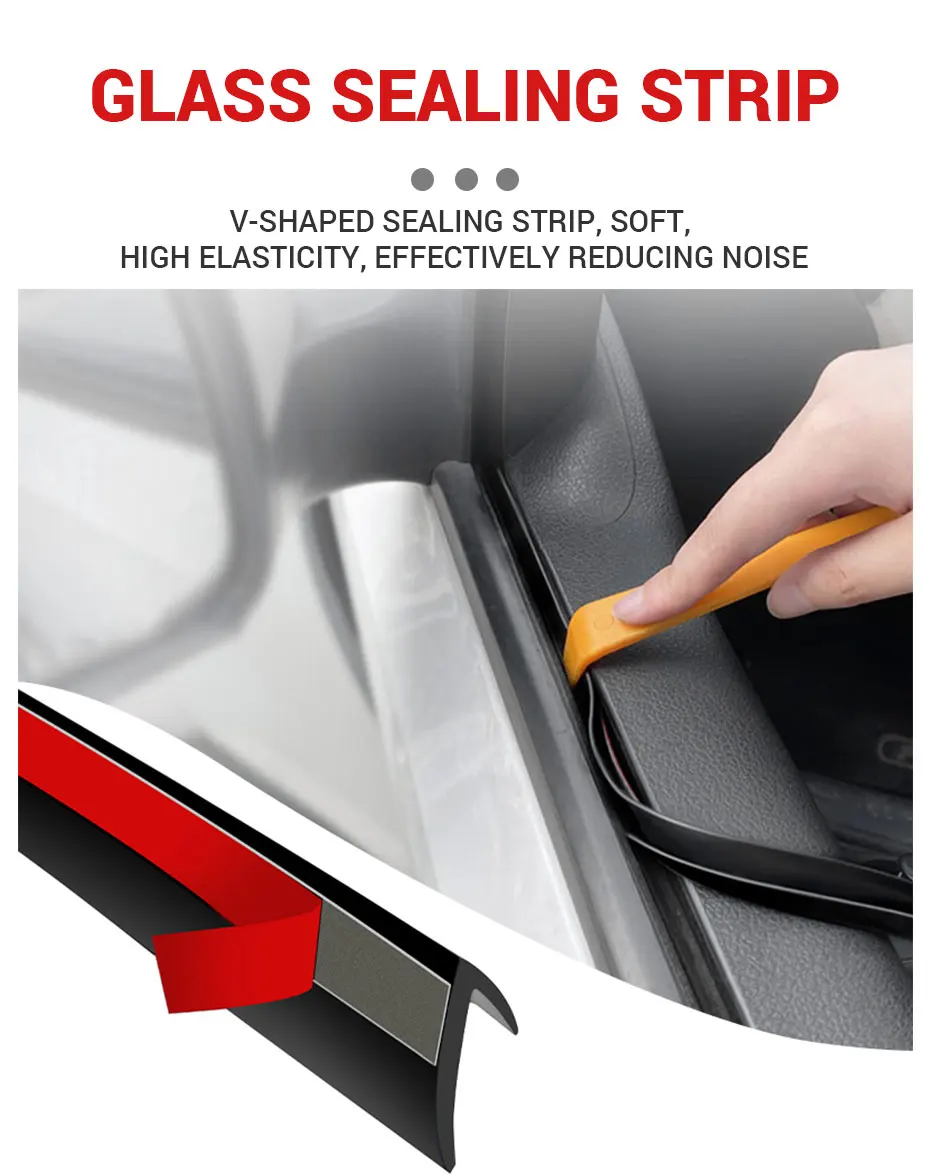 車の窓のシーリングストリップ 車のサイドウィンドウフィラー ゴム V字型 防音製品 Aliexpress Automobiles Motorcycles