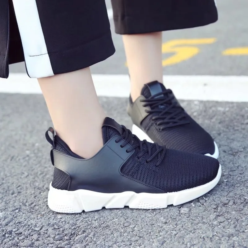 

Fashion Flat Sneakers For Women Basket Flat Shoes Black Non Slip Comfort Lace Up Walking Trainers Vulcanized Shoes K20-07