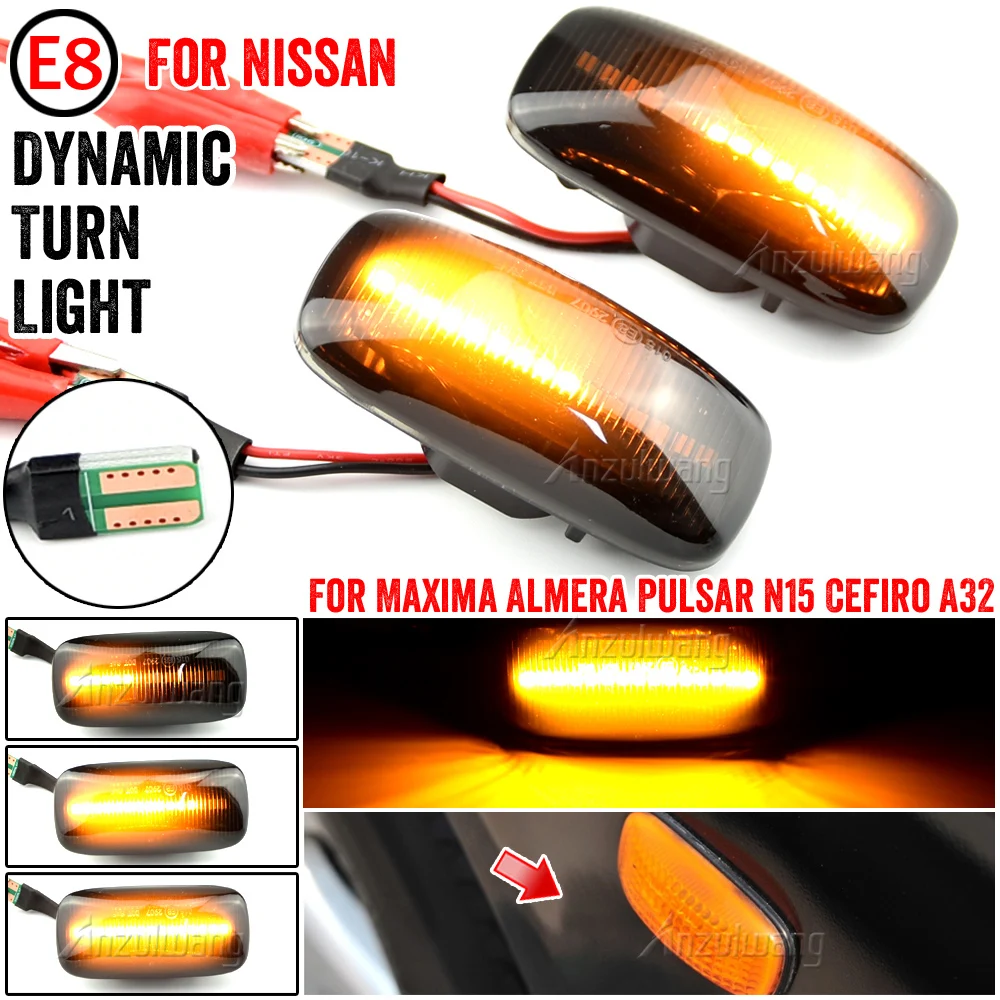 Car Led Dynamic Turn Signal Light Side Marker Fender Lamp Indicator For
