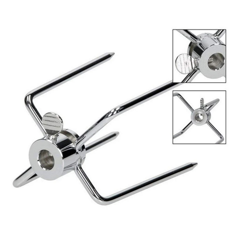 

Stainless Steel Fork Clamp Barbecue Butcher Shop Meat Lock Lock Screw Grill Meat Stick Quick Adjust Barbecue Tool