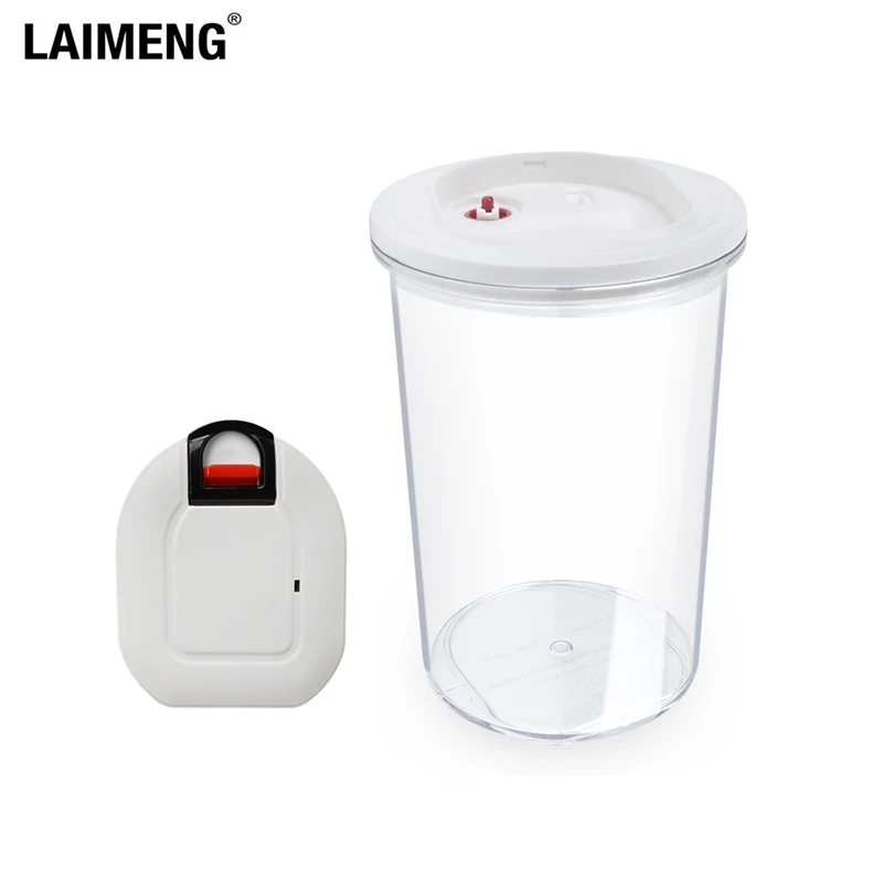 

LAIMENG New Automatic Vacuum Seal Food Storage Containers Airtight Vacuum Containers with Vacuum Pump Unit S272