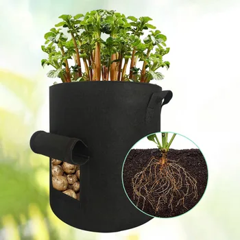 

Agriculture Garden Planter Greenhouse Carrot Potato Grow Bags Access Flap Vegetables Fruits Home Tomato Onion Plant Containers
