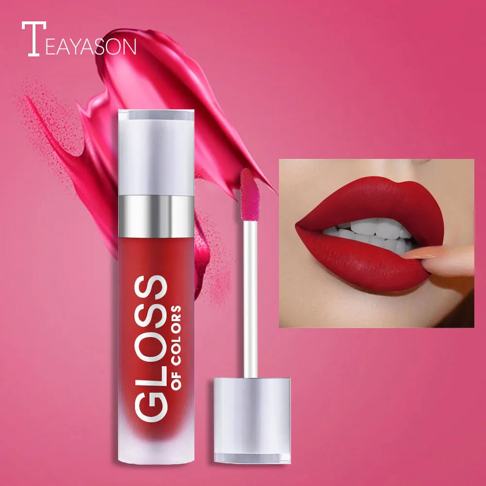 

15 Colors Makeup Lip Gloss Waterproof Long Lasting Matte Liquid Lipstick Sexy Nude Lipgloss Red Lip Tint Cosmetics Non-stick Cup