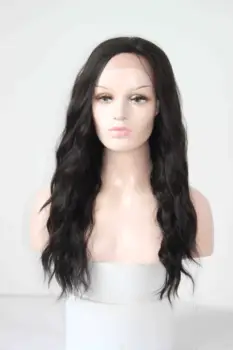 

SOKU Synthetic Lace Wigs 22 Inch Length High Temperature Fiber Wigs For Black Women Natural Hairline Long Wavy Wigs