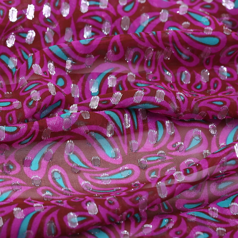 Супер-красивая фиолетовая шелковая ткань с цветочной вышивкой модное и Очаровательное платье и Хань костюм Сделай Сам портной ткани