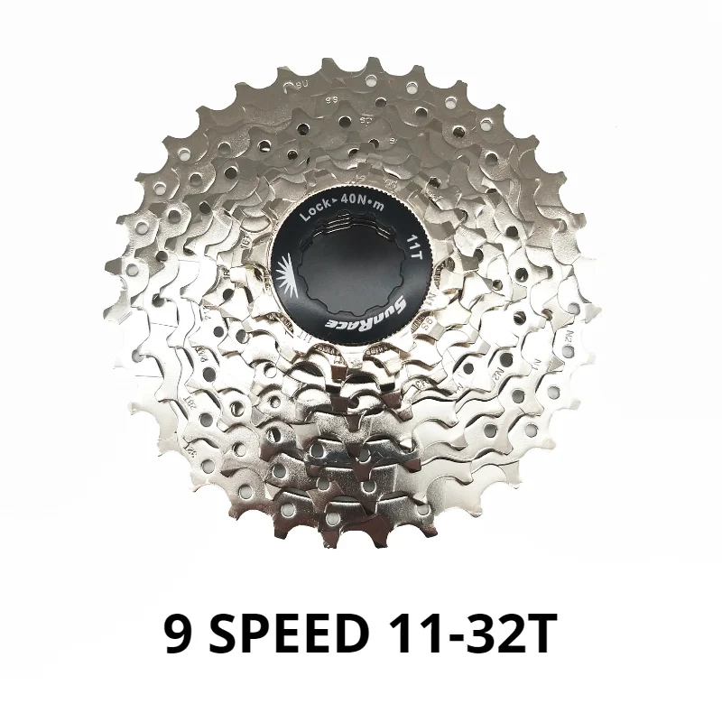 Sunracing 9 speed 11-32T 11-36T 11-40T mtb велосипед кассета 9s 32t 36t 40t горный велосипед свободного хода для shimano 9s 9v systerm - Цвет: 11-32T