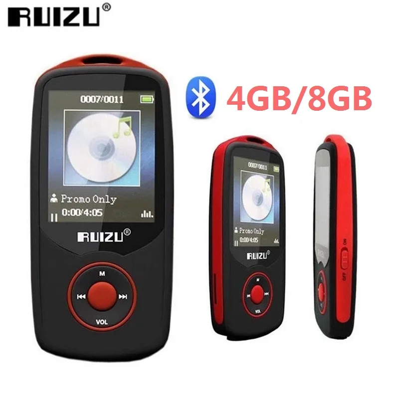 Спортивный MP3-плеер RUIZU X06 высококачественный Hi-Fi плеер с экраном 1 8 дюймов 4 ГБ/8 ГБ