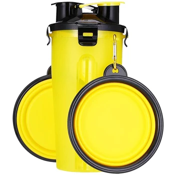 

Dog Water Bottle Dog Bowls For Traveling Pet Food Container 2-In-1 With Collapsible Dog Bowls, Outdoor Dog Water Bowls For Walki