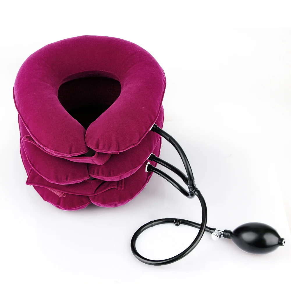Inflatable Air Cervical Neck Traction Device Tractor Support Massage Pillow Pain Stress Relief Neck Stretcher Support Cushion