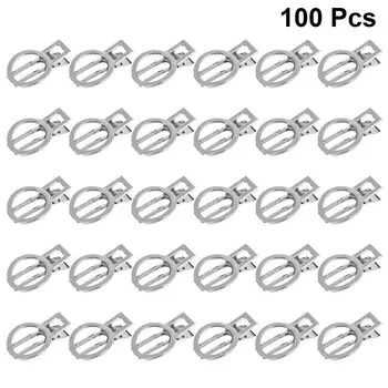 

100pcs Hairpins Fashion Hollow Stainless Steel Metal Simple Geometric Durable Hairpins For Woman (Round Style)