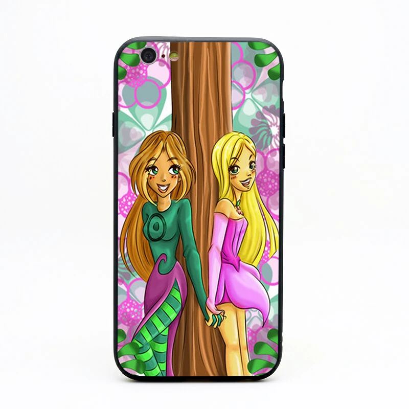 Winx club Чехлы для телефона из термополиуретана+ PC черные чехлы для iPhone X 6 7 8 plus 5 5S 6s se для Apple X Лучший diy чехол