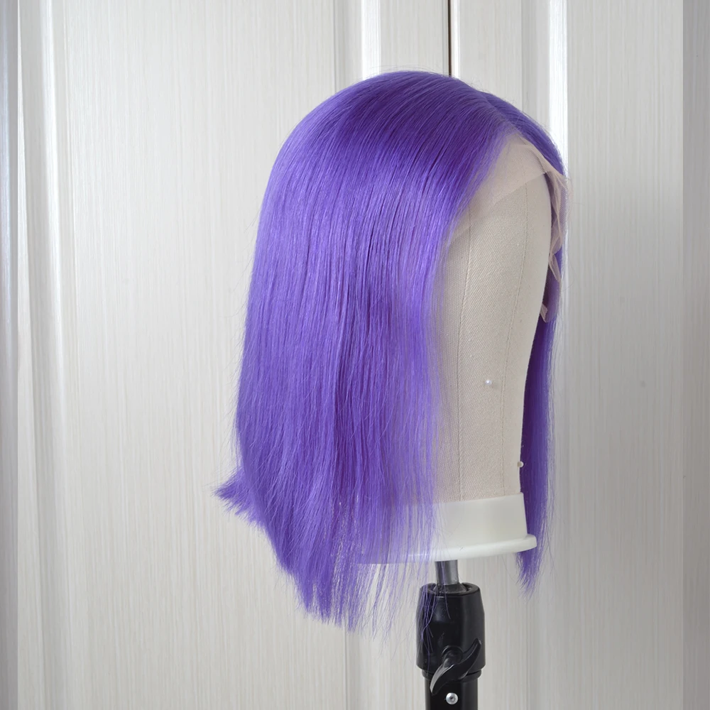 Yeahwigs 150% Blue Wig Preplucked Colored Human Hair Lace Front | Шиньоны и парики