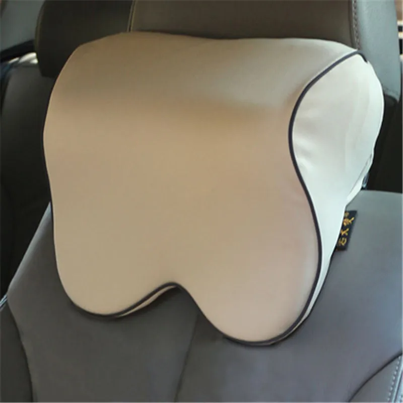 beige S подголовник автомобиля шеи Подушка сидение Подушка под поясницу в авто подголовник пеноткань с памятью для стула путешествия поддержка Чехлы для подушек - Цвет: beige