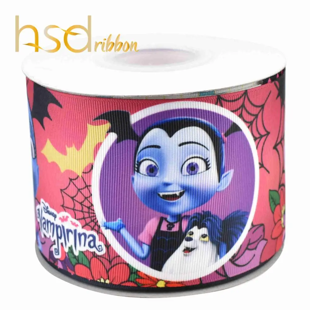 HSDRibbon 16 мм 22 мм 38 мм 75 мм Печатные hsd-дизайн HT Grosgrain ленты 50 ярдов/рулон - Цвет: 02958