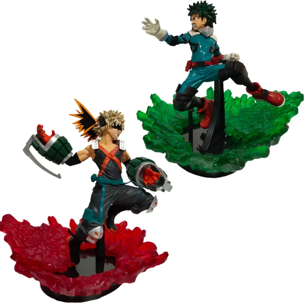 My Hero Academia Figures Bakugou Katsuki Midoriya Lzuku Power Scene My Hero Academia Anime Figurine PVC Model Boys Gift Toys