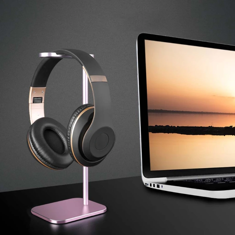Earphone Hanger Holder Headphone Stand Rack Sturdy Non Slip Aluminum Alloy Gaming Headset Bracket with Solid Base