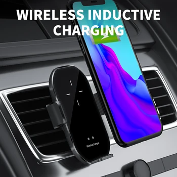 

Qi Wireless Car Charger Air Vent Holder foriPhone 8 X Xs Max Auto Clamping Fast Charging Sucker Holder forXiaomi forSamsung S8 9