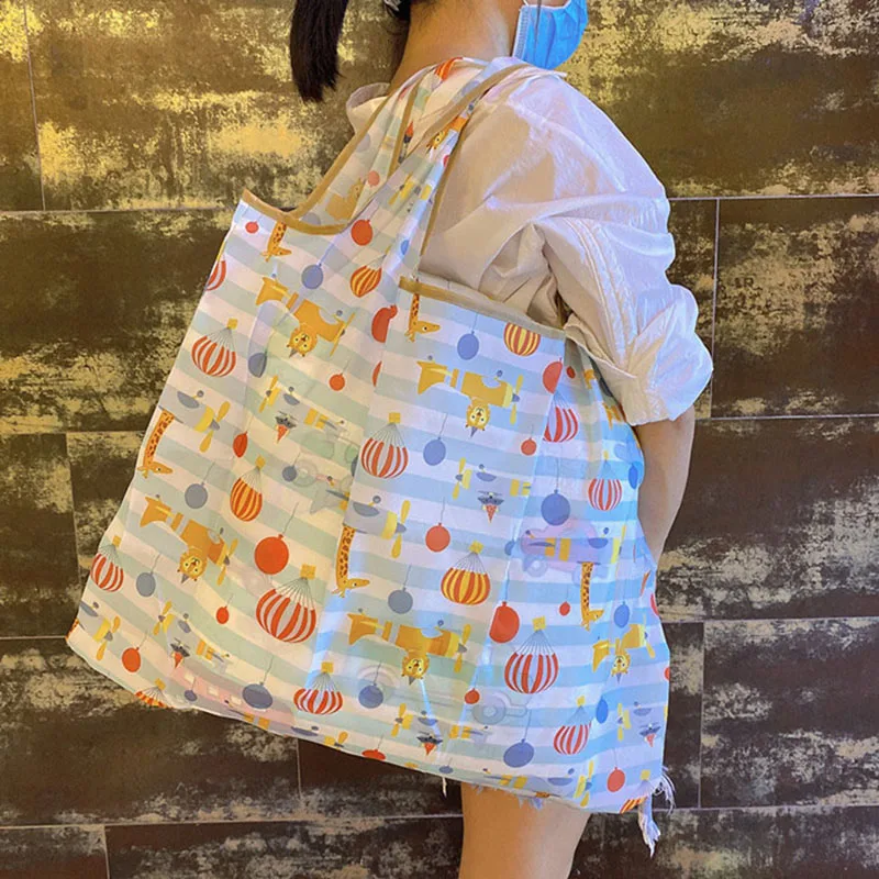 Handbag Folding Reusable Environmental-Protection-Bag High-Quality Lady