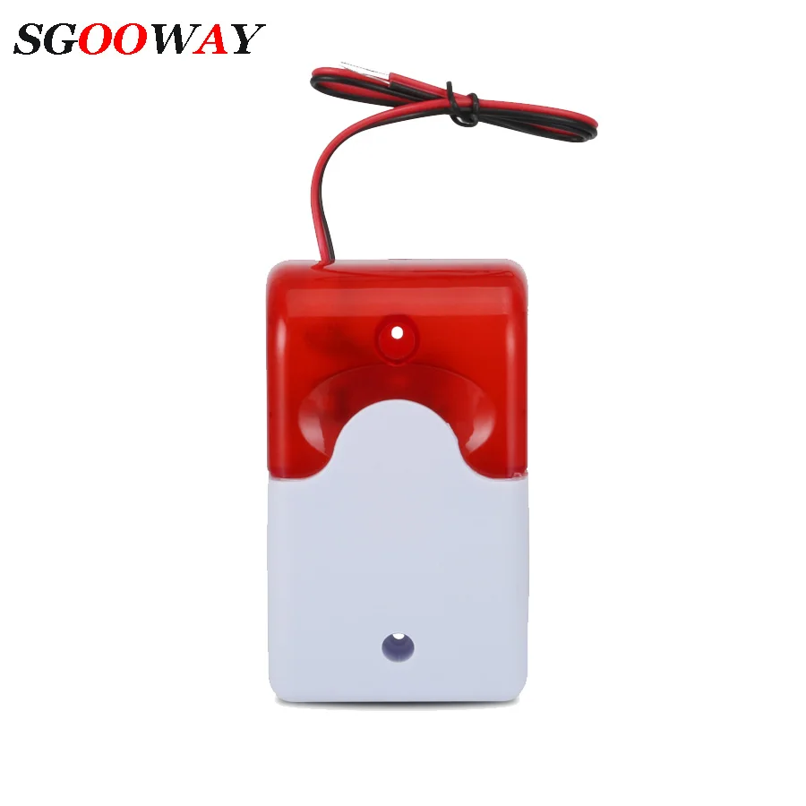 Sgooway флэш-светодиодный свет строба сирена 12 V работа для GSM PSTN Главная безопасности Голосовая защита от взлома сигнализации Системы