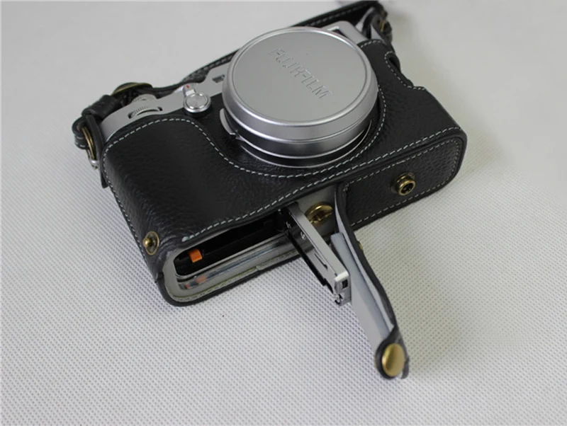 Чехол из натуральной кожи для камеры Fuji X100F Fujifilm X100F роскошный чехол с батарейным отсеком портативный