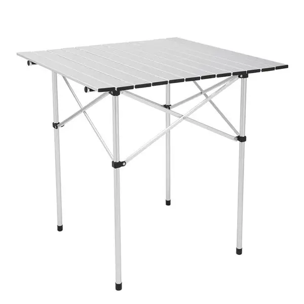 [USA READY STORE]Square Camping Table Material: Aluminum Color: Natural Aluminum