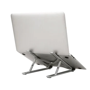 

Aluminum Alloy Adjustable Laptop Stand Folding Portable for Notebook MacBook Computer Bracket Lifting Cooling Holder Non-slip