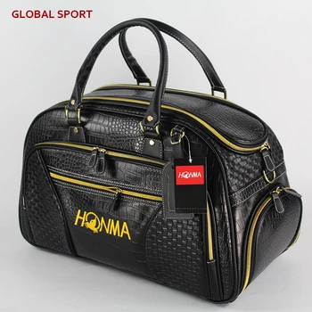

New PU Weaving Honma Golf Clothing Bag One-Shoulder Handbag Two Layers Man Women Golf Shoes Bags