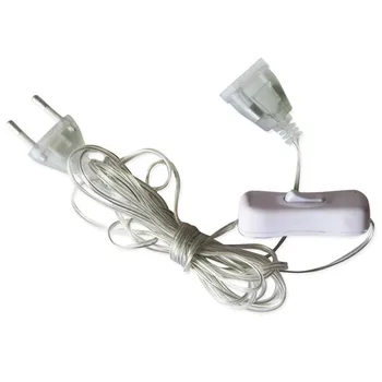 

Thrisdar 3M Plug Extender Wire Extension Cable With EU/US Plug For Christmas Holiday LED String Light Wedding Party Decoration