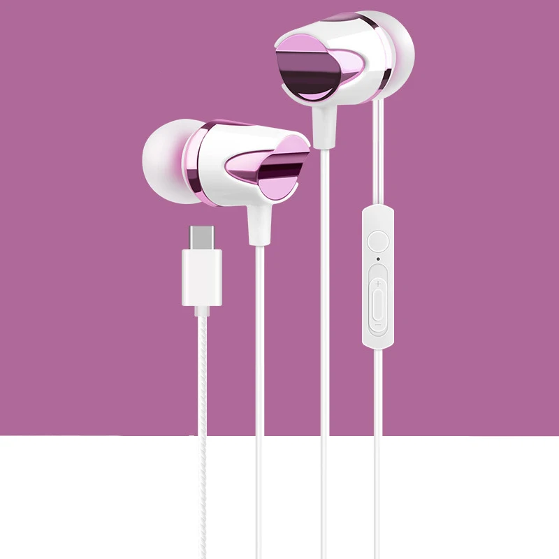 Проводные наушники-вкладыши с усиленными басами стерео Type c игровая гарнитура