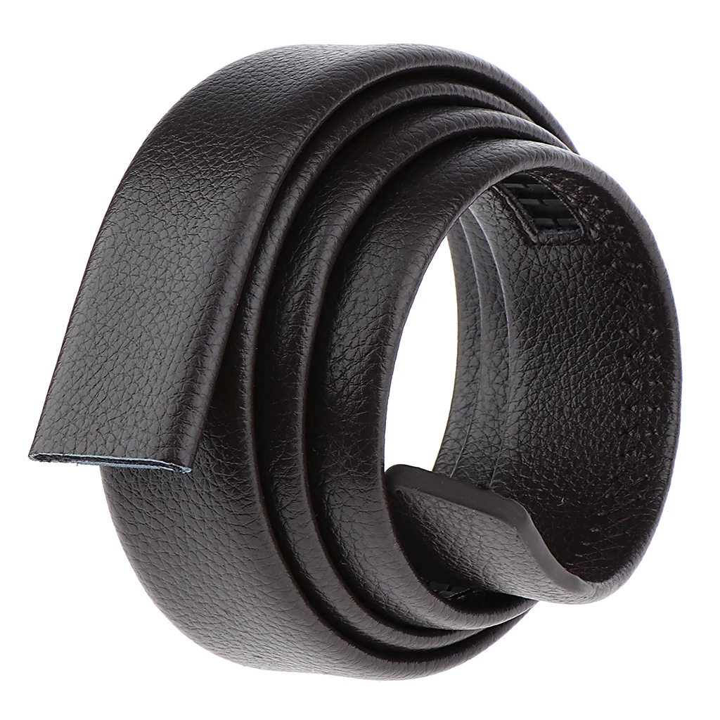 Vintage Men's PU Leather Automatic Waist Belt Slide Waistband without Buckle Gift for Father's Day Father's Birthday