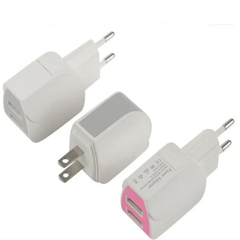 Адаптер питания переменного тока с двумя USB портами 5 В 2 А 50 шт.|Зарядные