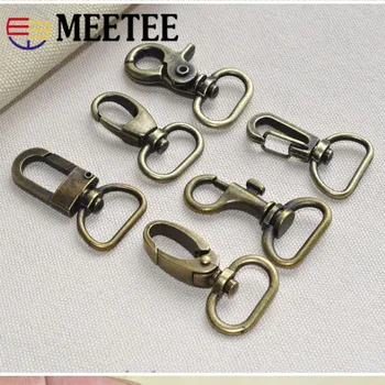 

Meetee 4/10/20pcs 2cm Bronze Snap Buckles Metal Lobster Cilps Hook DIY Bag Strap Hang Ring Buckle Hardware Accessories BF072