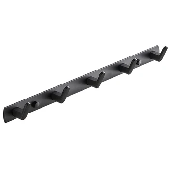 

Bedroom Home Aluminium Clothes Hanger Wall Mounted Multifunctional Punching Free Rustproof Kitchen Robe Hook Bathroom Hardware
