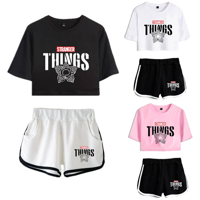 Sudadera Dustin Cosplay disfraz camiseta pantalones cortos mujeres niñas Nancy camiseta para correr traje Niña|Disfraces de y - AliExpress