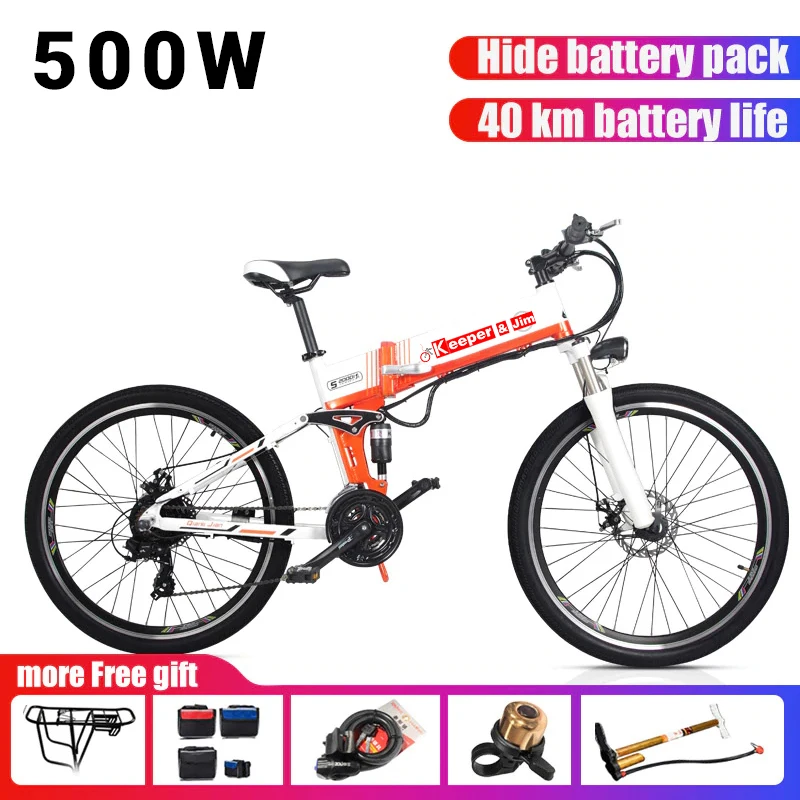 Excellent Oil brake electric bicycle 48V500W auxiliary mountain bike 50KM lithium battery 48V10.4AH E-bicycle 4