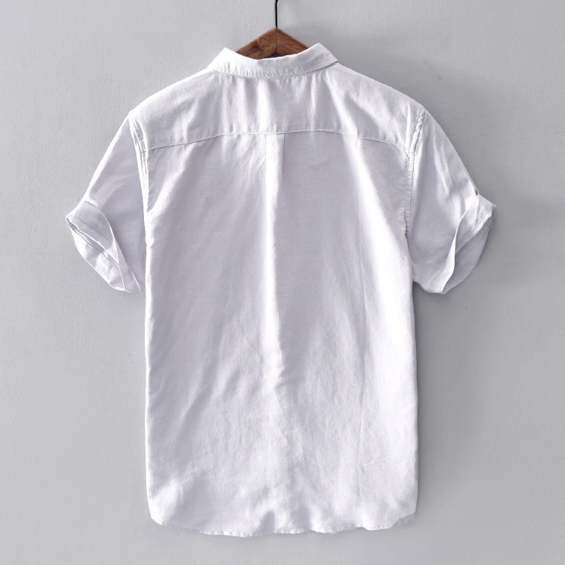 Новое поступление, рубашка с коротким рукавом, Мужская брендовая хлопковая белая рубашка для мужчин, летние модные рубашки, мужские топы, удобные рубашки для мужчин