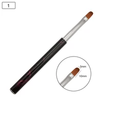 6 стилей дизайн ногтей Живопись ничья кисть с металлической крышкой Профессиональный акриловый УФ-гель для ногтей Маникюр Ручка лайнер плоский круглый