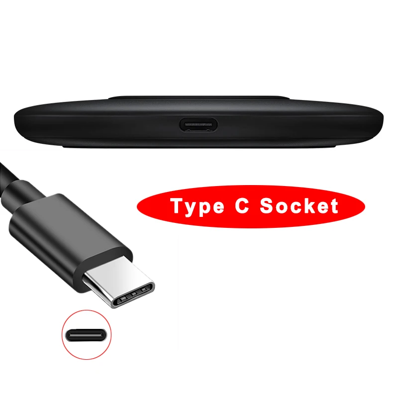 Adaptador de Carregador sem Fio Rápido para Galaxy Note10 + 9 Samsung Ultra s9 s8 Mais Borda Iphone 8 Plus x 10w qi Almofada Ep-p1100 S20 - 10 5 Adaptadores para celular