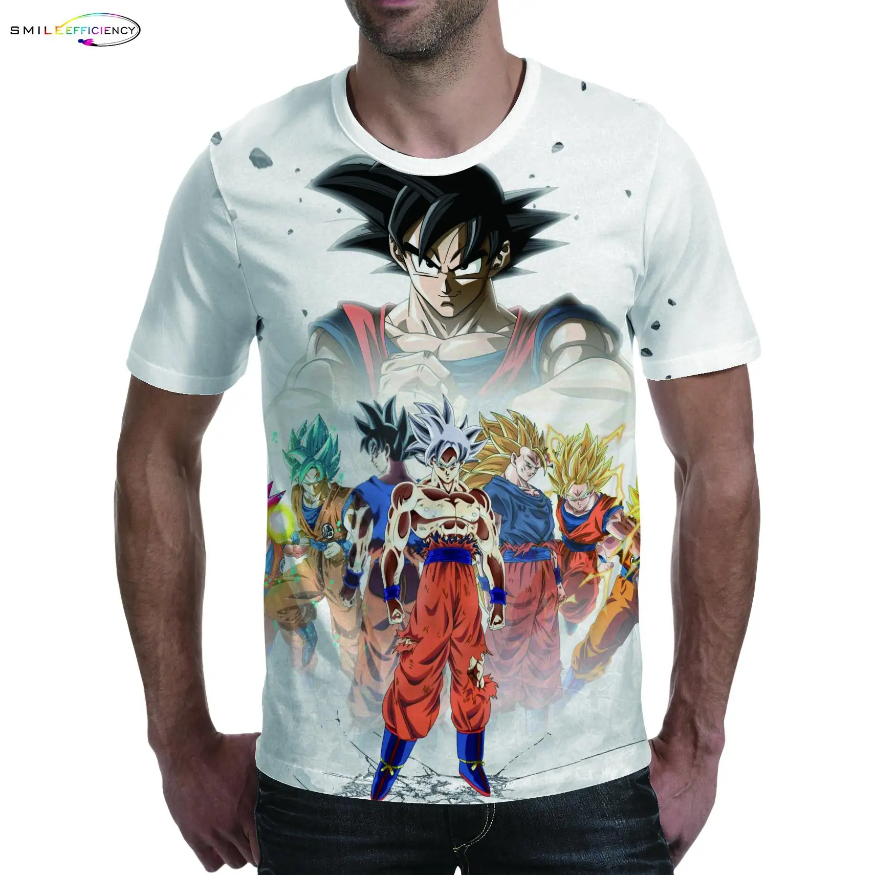 Лето 2019 пользовательские футболки Dragon Ball Z футболка 3d o образным вырезом Wukong хип
