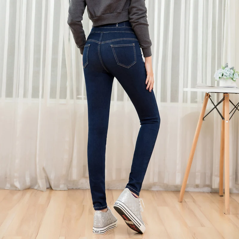 LEIJIJEANS, осенне-зимние синие эластичные джинсы для мам с высокой талией, модные стильные женские джинсы размера плюс 5XL 6XL