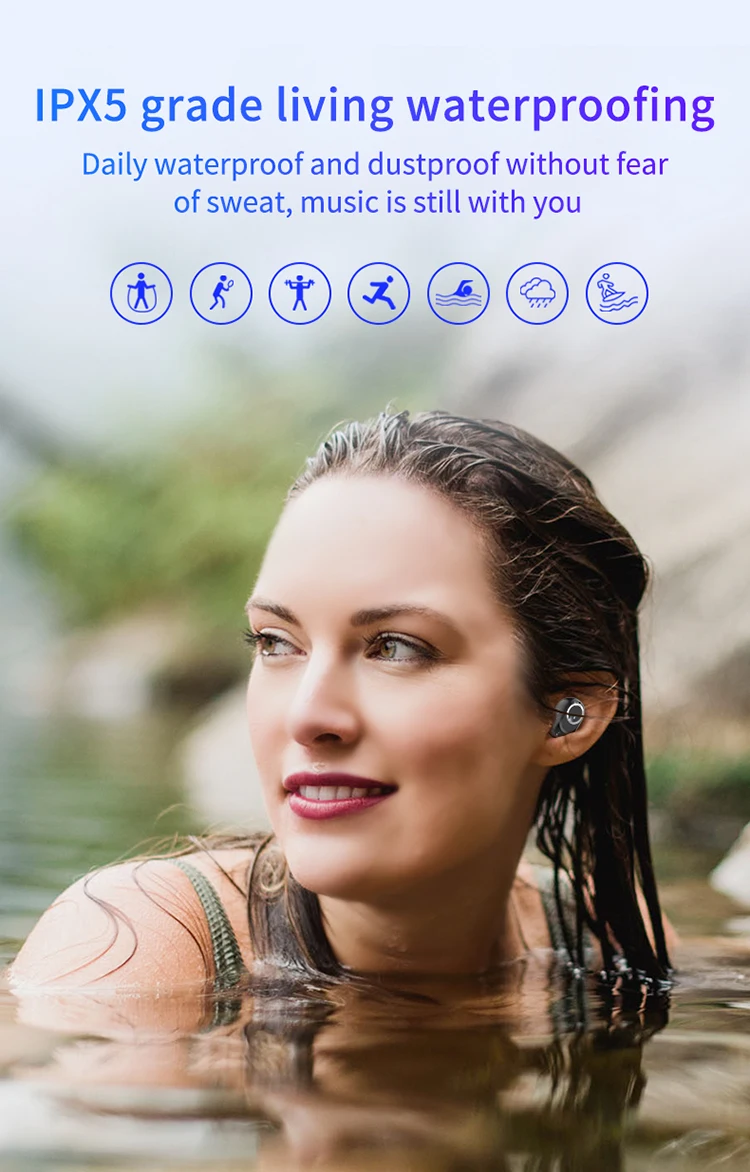 stereo bass TWS Bluetooth Earphone Touch control Wireless Headphones Fone Noise Reduction Earbuds with Microphone for Phones