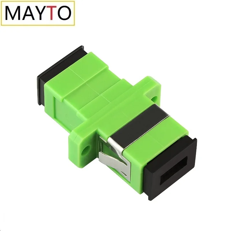 Free Shipping Wholesale 50 Pcs SC APC Fiber Optic Connector Adapter Flange Singlemode Simplex Coupler 50pcs lot sc apc fiber optic adapter singlemode simplex sc apc connector fiber optic attenuator sc fiber flange free shipping