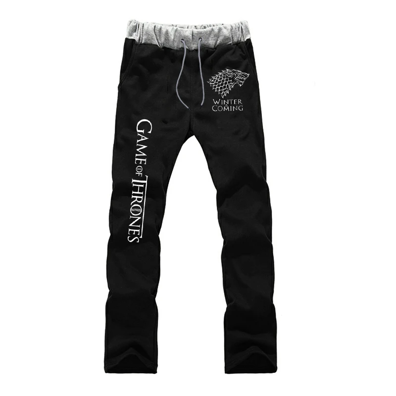 

Men Women Casual Drawstring Sports Pants Game of Thrones Trousers Spring Autumn Cotton Long Pants