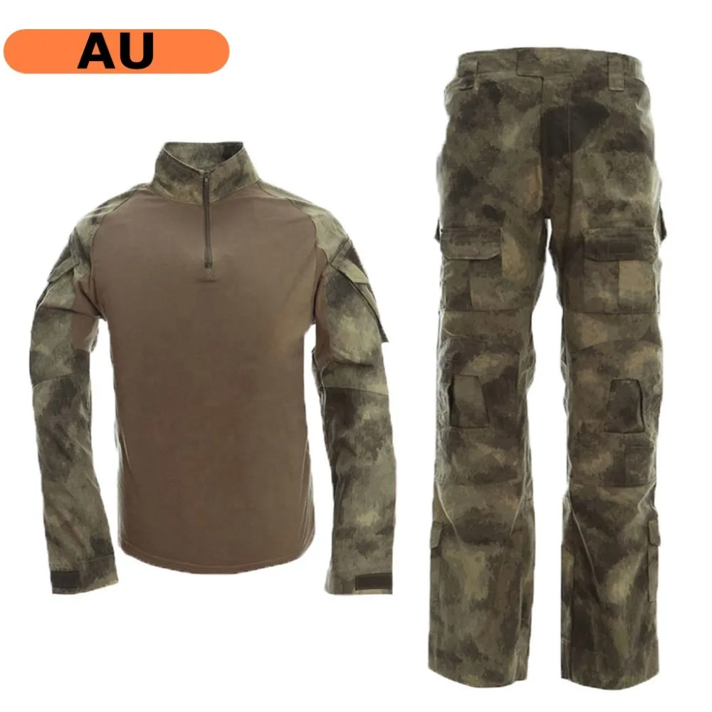 Тактическая армейская футболка с длинным рукавом на молнии/набор, тонкая, для охоты, военная форма, быстросохнущая