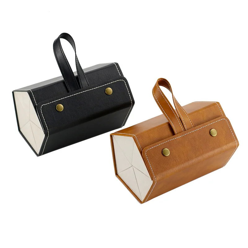 Portable Glasses Organizer 2/3/4/5/6 Multi-slot Eyeglasses Storage Display Travel Folding Sunglasses PU Leather Case