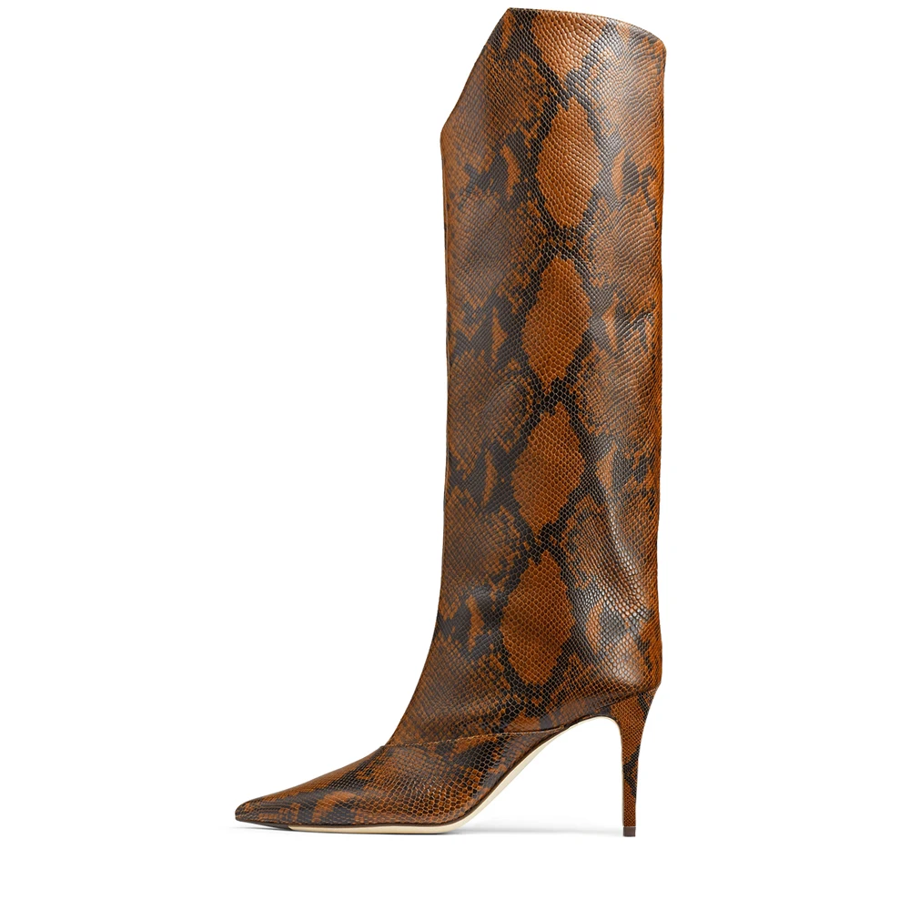 snake print knee boots (3)