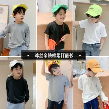 

2020 Korea style baby girls boys t-shirt spring fashion cotton kids boys top 2-7t