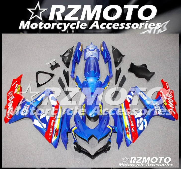 ABS мотоцикл обтекатель комплект для SUZUKI GSXR600 750 K8 2008-2010 год кузов литья под давлением Магазин № 1139 - Color: All sorts of color